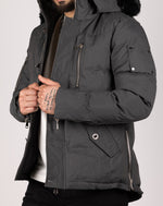 Zip Detail Fur Hooded Jacket