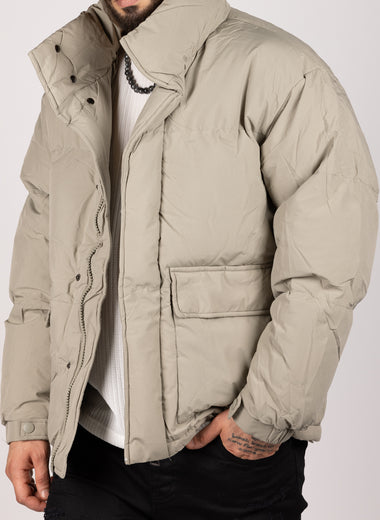 Heavyweight Puffer Jacket Beige