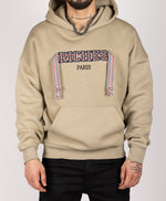 Riches Pattern Oversized Hoodie Khaki Green