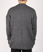 LOVE Cable Knit Sweater Anthracite Grey