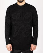 LOVE Cable Knit Sweater Black