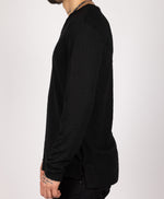 Textured Crewneck Sweater Black