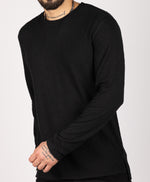 Textured Crewneck Sweater Black