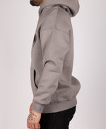 Embroidered Brocken Heart Hoodie Grey