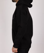 Embroidered Brocken Heart Hoodie Black