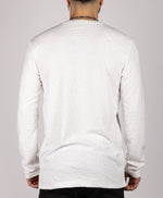 Textured Crewneck Sweater White