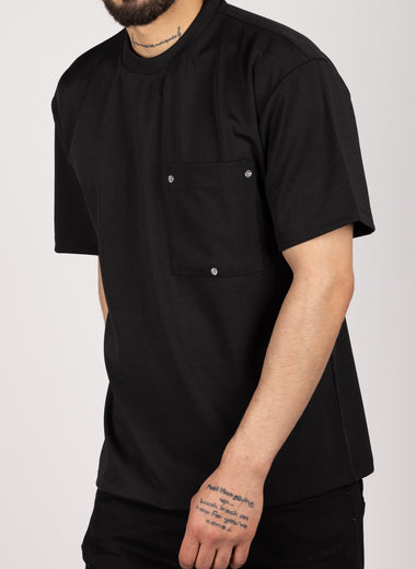 Pocket Detail Oversized T-Shirt Black