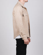 Beige Diamond Pattern Overshirt