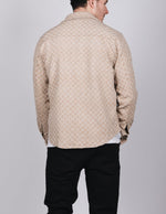 Beige Diamond Pattern Overshirt