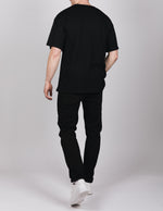 Black Knit Pattern T-Shirt