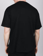 Black Knit Pattern T-Shirt