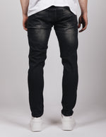 Black 2Y Washed Multi Rip Jeans