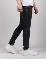 Black 2Y Acid Washed Ripped Jeans