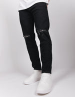 Black 2Y Knee Ripped Jeans