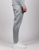 Blue Herringbone Casual Trousers