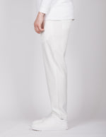 White Drawstring Casual Trousers