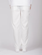 White Drawstring Casual Trousers