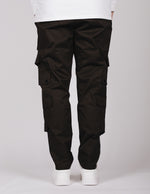 Brown Button Detail Cargo Joggers