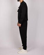 Utility Pocket Sweater & Joggers Set in Black