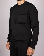 Utility Pocket Sweater & Joggers Set in Black