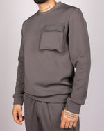 Utility Pocket Sweater & Joggers Set in Grey