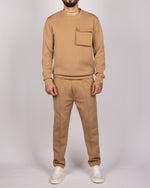 Utility Pocket Sweater & Joggers Set in Camel