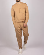 Utility Pocket Sweater & Joggers Set in Camel