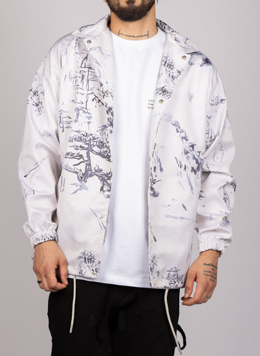 Sakura Hills Inspired Coach Jacket White