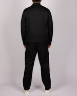 Linen-Blend Overshirt & Trousers Set Black