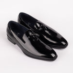 Black Patent Leather Tassel Loafer