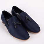 Suede Slip On Tassel Detail Loafer