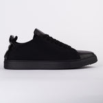 Black Hatch Pattern Trainers