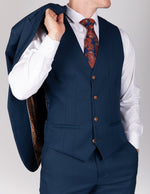 Max - Royal Blue Single Breasted Waistcoat