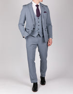 Bromley - Sky Blue Check Trousers