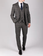 Scott - Grey Tweed Check Blazer