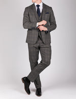 Scott - Grey Tweed Check Blazer