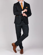 Eton - Navy Blue Tweed Check Blazer