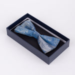 Paisley - Sky Blue Bow Tie & Pocket Square Set