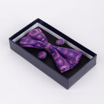 Bubbles - Purple Bow Tie & Pocket Square Set