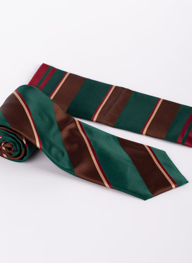 Striped Tie & Pocket Square Set