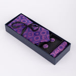 Bubbles - Purple Tie & Pocket Square Set