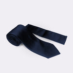 Plain Tie & Pocket Square Set in Navy