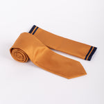 Textured Tie & Pocket Square Set in Orange