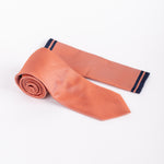 Houndstooth Tie & Pocket Square Set in Orange and Navy