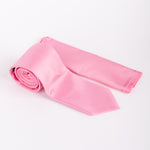 Textured Tie & Pocket Square Set in Pink