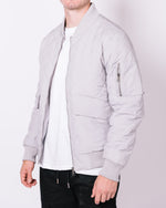 Grey Quilted Pocket Detail Jacket