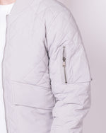 Grey Quilted Pocket Detail Jacket