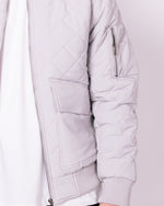 Grey Quilted Pocket Detail Jacket