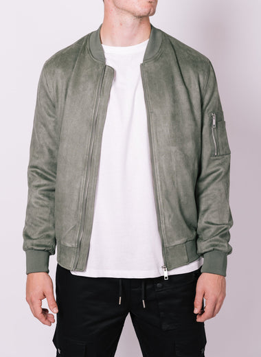 Suede Bomber Jacket