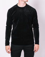 Black Ribbed Knit Sweater